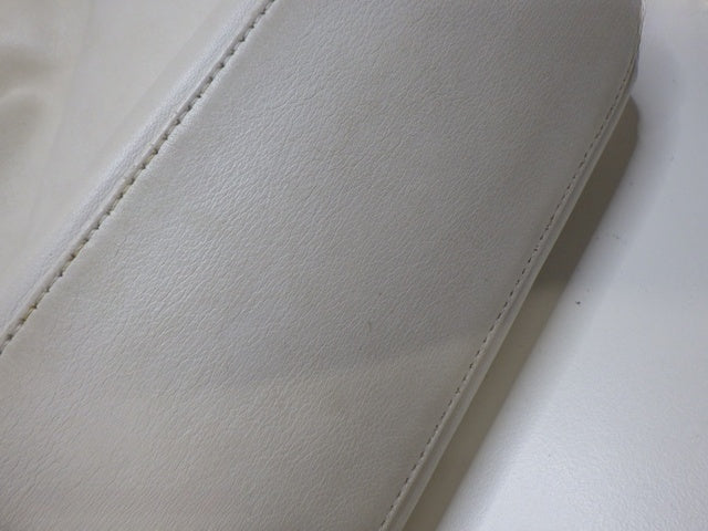 Early 2000s Christian Dior White Leather Lucite Handle Malice Bag