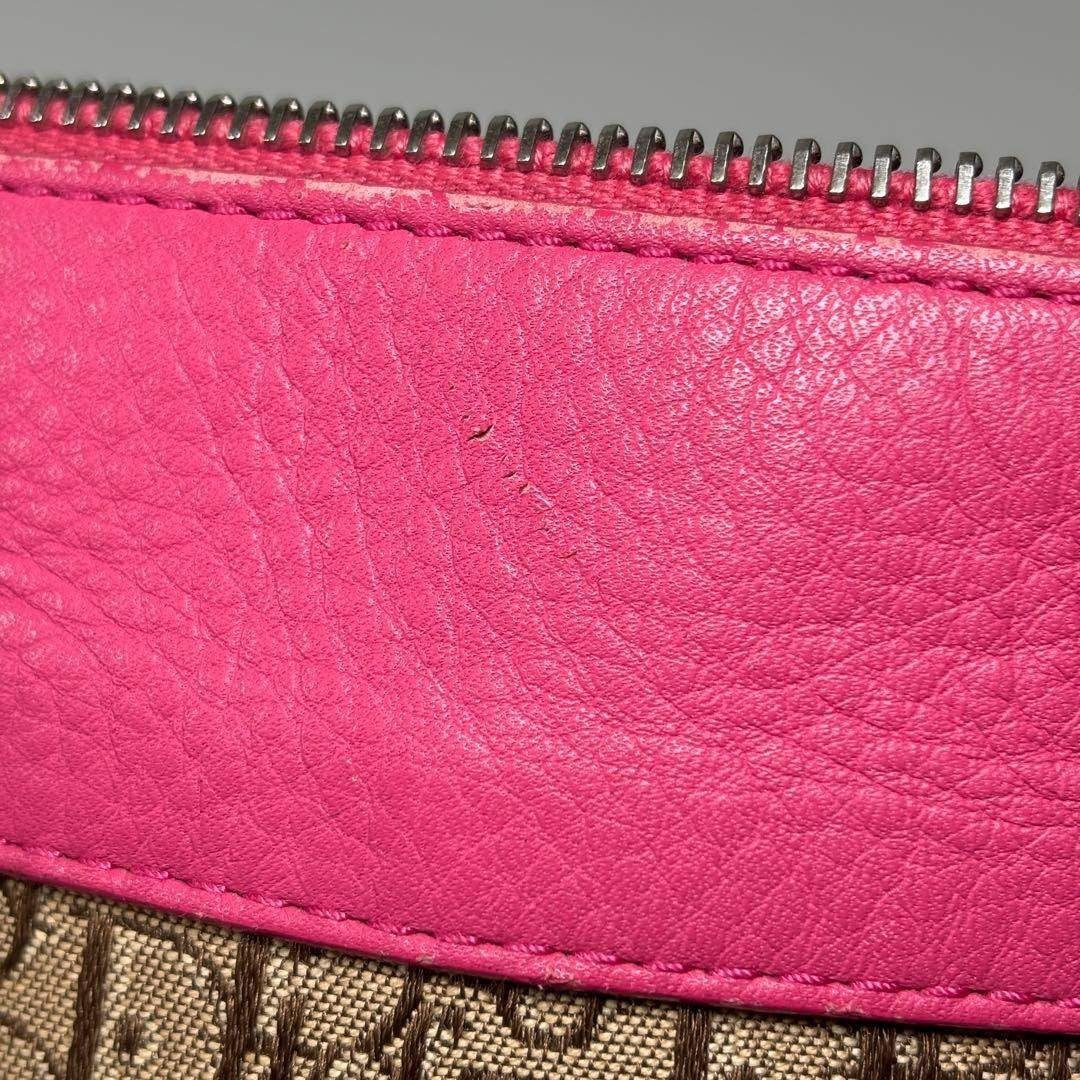 Early 2000s Christian Dior Pink and Beige Trotter Street Chic Mini Boston Bag