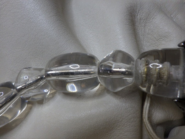 Early 2000s Christian Dior White Leather Lucite Handle Malice Bag