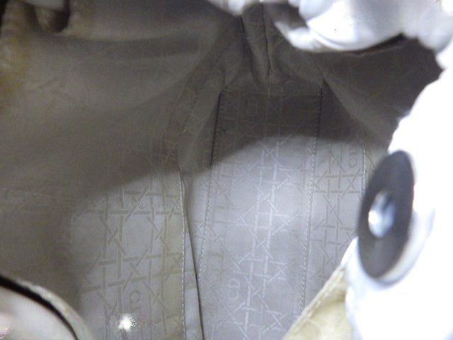 Early 2000s Christian Dior White Leather Lucite Handle Malice Bag