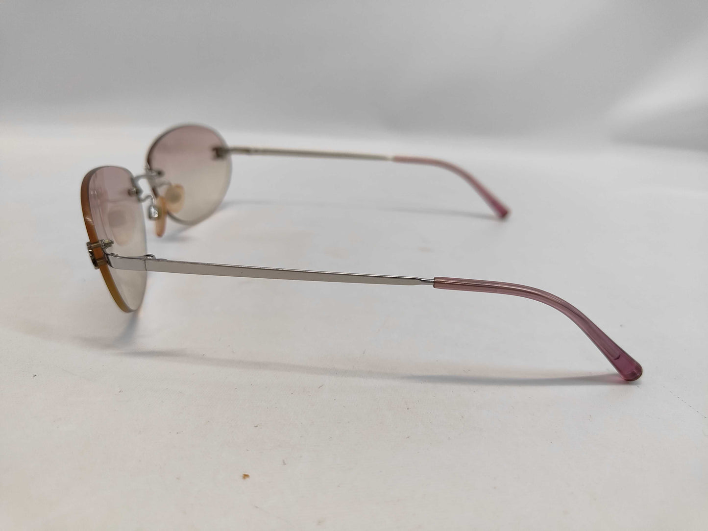 2000s Chanel Rimless Sunglasses Pink Gradient with CC Temples