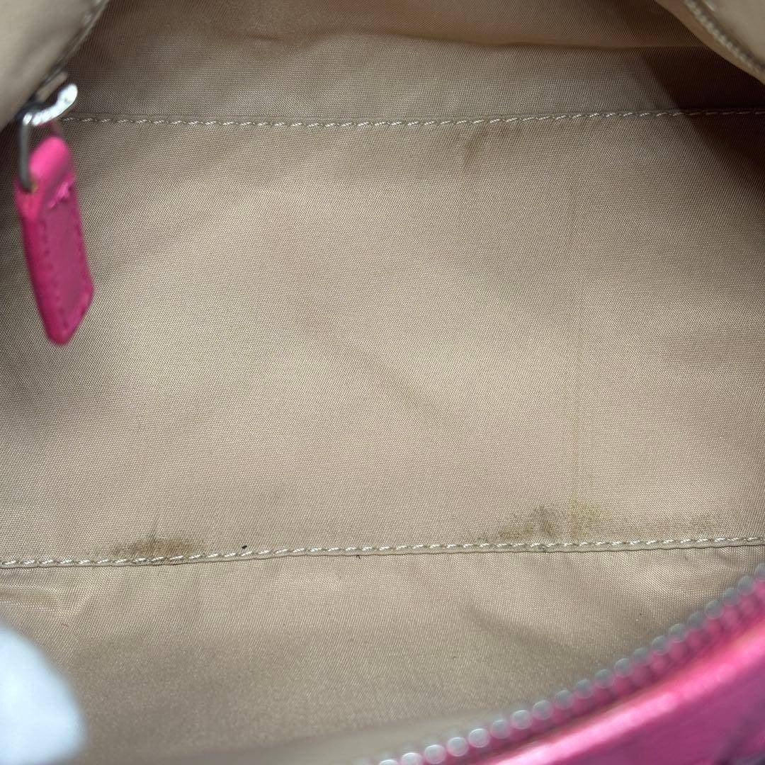 Early 2000s Christian Dior Pink and Beige Trotter Street Chic Mini Boston Bag