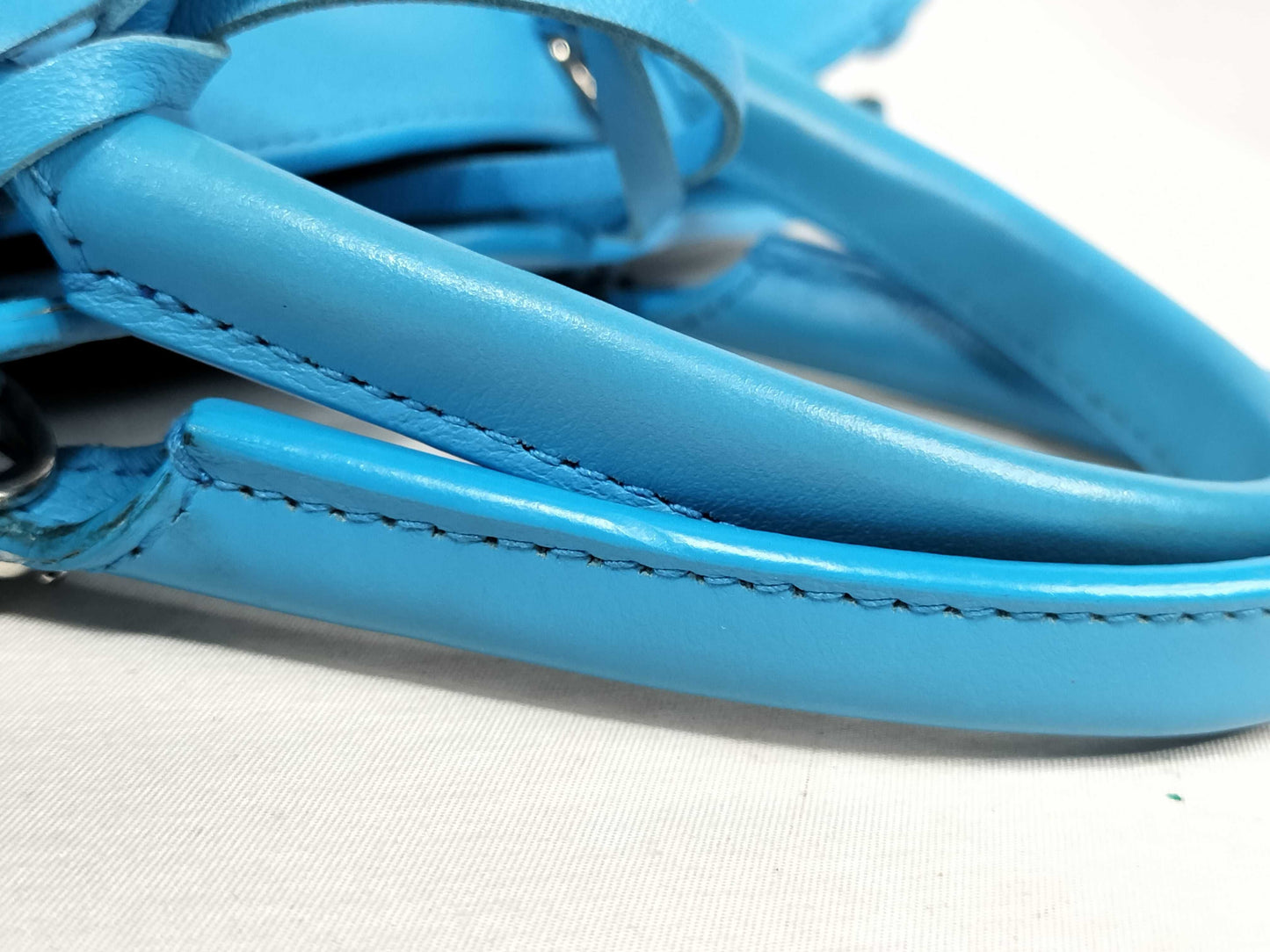 Balenciaga Sky Blue Leather Papier Mini 2-Way Tote