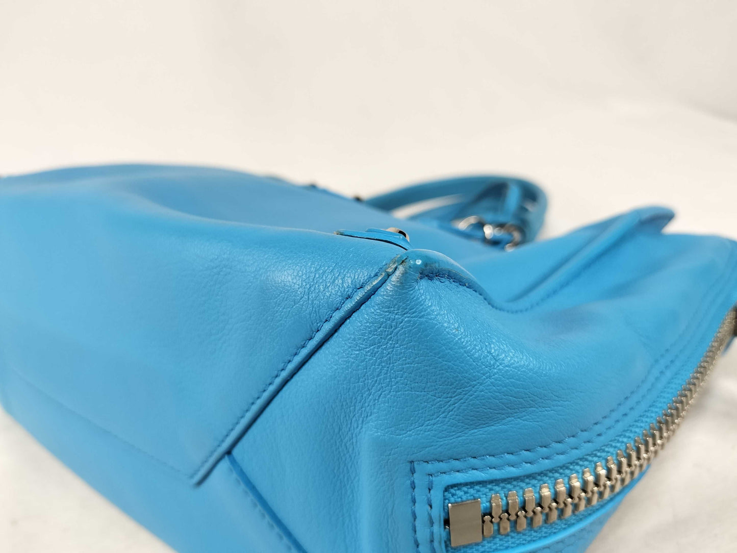Balenciaga Sky Blue Leather Papier Mini 2-Way Tote