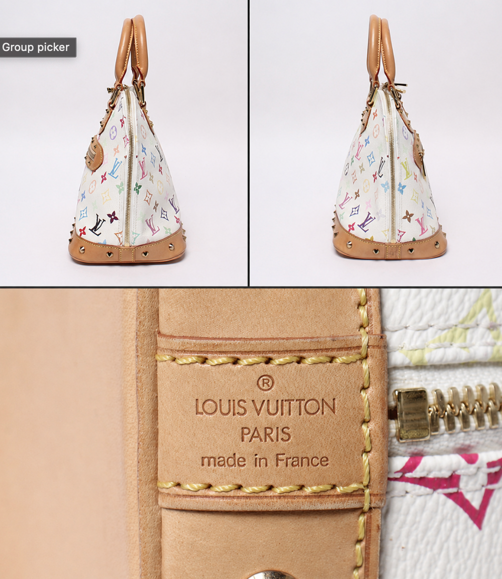 2000s Louis Vuitton Multicolore Blanc Alma PM Handbag